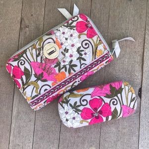 Vera Bradley Wallet and eye glass case